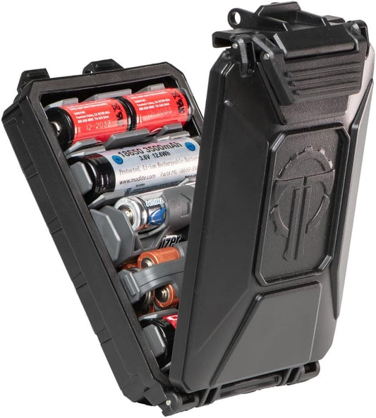 Thyrm CellVault-5M Modular Battery Storage for CR123, 18650, 18350, CR2032 Batteries with Movable Inserts, Made in USA