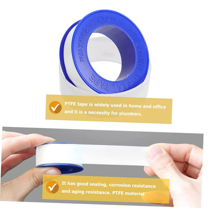 PRETYZOOM 20pcs Extra Long PTFE Tape for Plumbers High Durability Thread Sealant for Gas and Water Pipes Premium Quality Sealing Tape