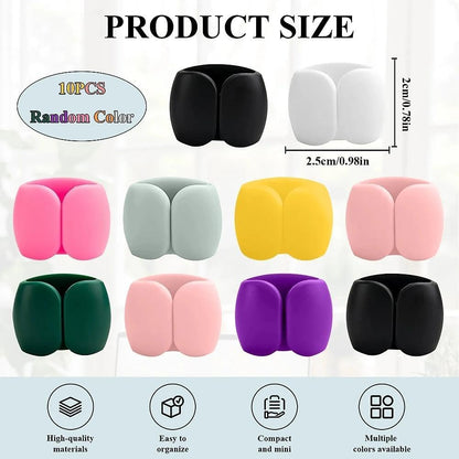 10Pcs Reusable Silicone Cord Organizer,Headphone Earphone Cable Organizer Cord for Business Travel