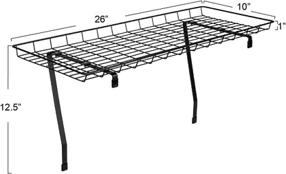 Household Essentials Rear Display Over-The-Washer Storage Shelf to Organize and Store Laundry Room Supplies, Silver