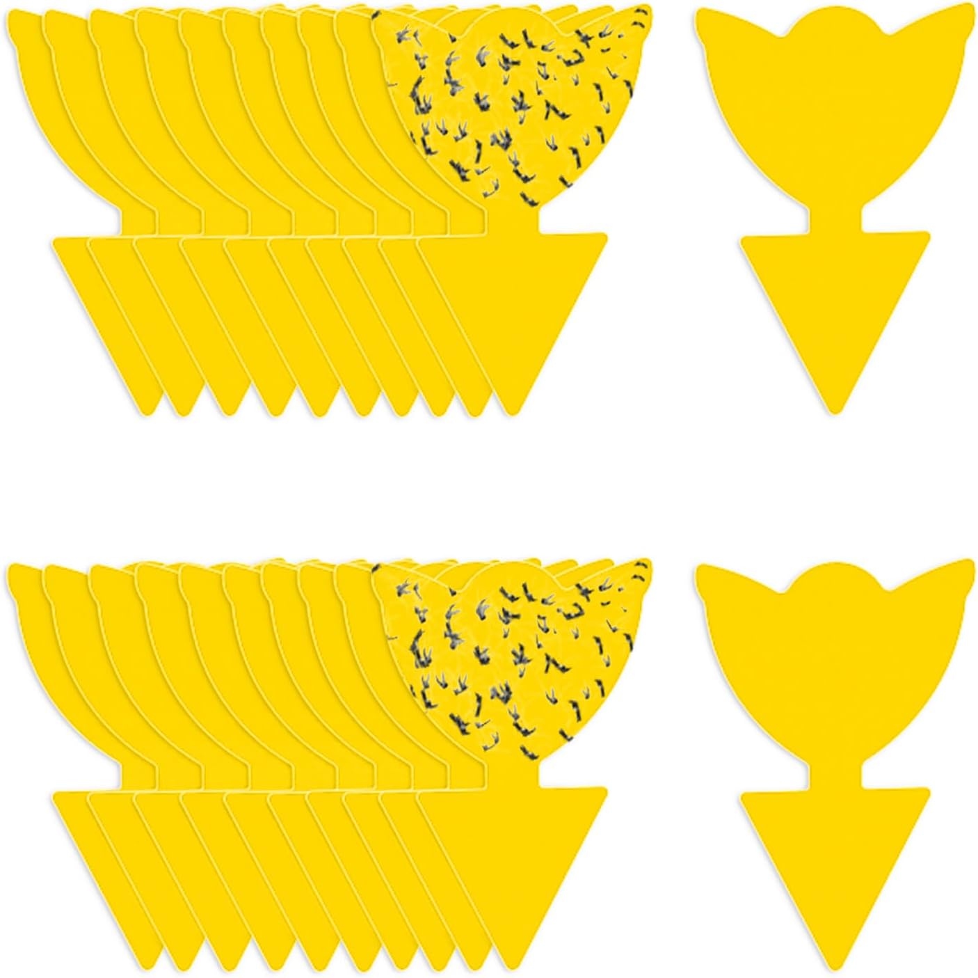 Yellow Sticky Traps for Plant Gnats, 100PCS Fungus Gnat Trap | for Gnat, Fruit Fly, Flying Insects, Bug, Waterproof, Non-Toxic Indoor Outdoor Use for Houseplants, Pots, Garden & Kitchen