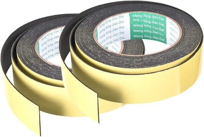 uxcell Sealing Foam Tape 5mm Wide 3mm Thick 4m/13ft Long, Self Adhesive Weather Strip for Window Door Insulation, Pack of 2