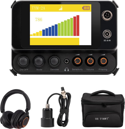 Al Water Leak Detector, Indoor Wall/Ground Under Slab Pipe Leak - TYM-3A | 2 Sensors, 0.5m/1.64ft, 100Hz-8000Hz, 15 Hours