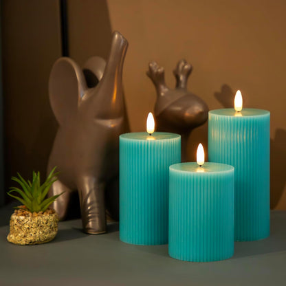 ANGELLOONG Flickering Flameless Candles, Realistic Battery Operated Candles with Remote and Timer, Set of 3 LED Candles for Room Fall Home Wedding Decor Centerpieces Table Party Valentines Decorations