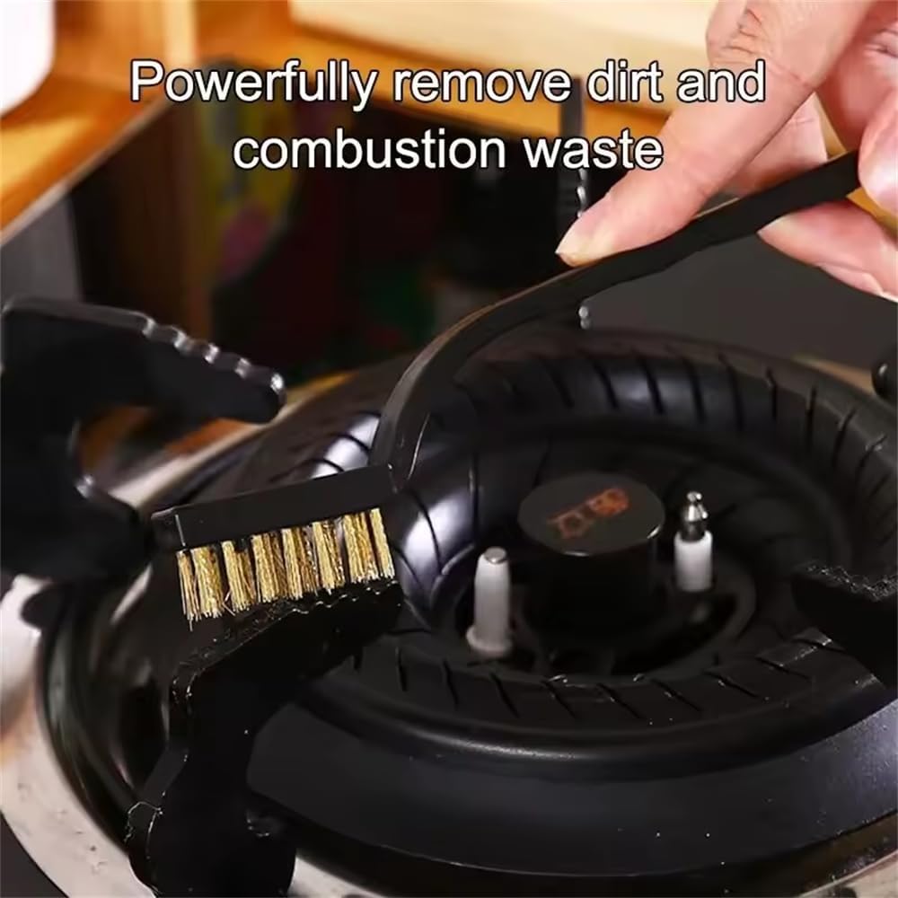 Cleaning Brush Home Kitchen Clean Wire Brush for Gas Stove Smoke Machine, Gap Cleaning Brush, Hard Bristle Crevice Cleaner Brush, Crevice Cleaning Tool, Wire Clean Brush Set,