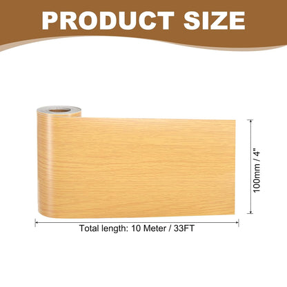 PATIKIL Self Adhesive Wood Grain Repair Tape 33'x 3", Multi-Use Realistic Wood Grain Repair Patch for Furniture Floor Door Table Chair Windows Handicraft DIY, Yellow Teak