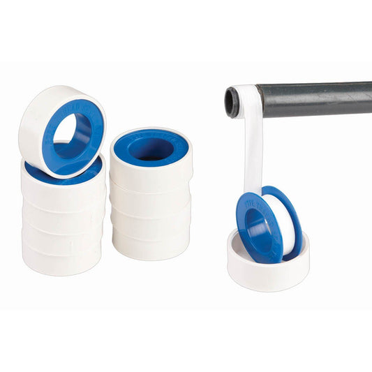 (Set of 10) 1/2 in. x 44 ft. Plumber's PTFE Thread Seal Tape Plumbing Tool Water Air Gas for Metal or PVC Pipes