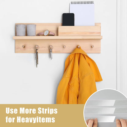 WINNOW Double Sided Heavy Duty Extra Strong Adhesive Tape - 1.2" x 120" (Pack of 1) Indoor/Outdoor Household Nano Tape for Hanging Decorations, Lights, Garlands - Reusable and Damage-Free