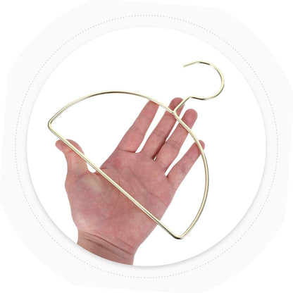 VOSAREA 5pcs Semi-Circle Wall-Mounted Laundry Hanging Rack Set, Gold Metal Clothes Drying Stand for Scarves, Towels, and Garments Storage in Laundry Room