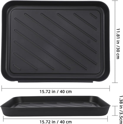 Alipis Multipurpose Shoe Tray 15.74X11.81X1.37 Inch Waterproof Plastic Boot Tray for Entryway Car Trunk Floor Protection and Pet Feeding Area