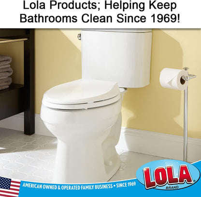 LOLA Toilet Bowl Brush w/Curved Head, Coated Wire, Durable Poly Bristles, Reaches Under Toilet Bowl Rim, 1 Pack