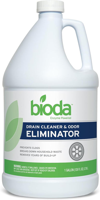 Bioda Professional Strength Enzyme Drain Cleaner, Septic Safe Drain Odor Eliminator, Smell Eliminator, 1 Gallon