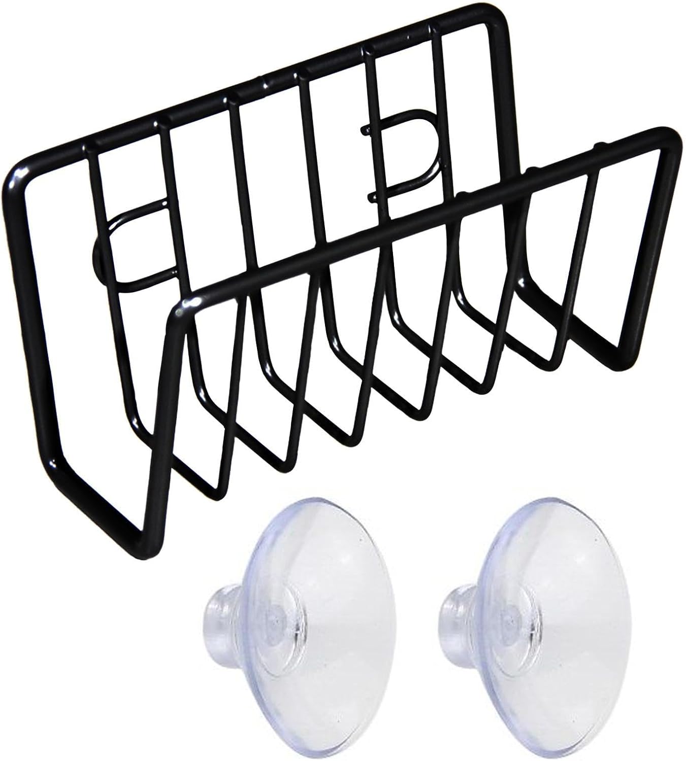 Sponge Rack – Iron and Stainless Steel 11x6x6 Cm | No-Drill Dishcloth Rack | Wall-Mounted Storage Holder for Kitchen Sink Organization to Hold Sponges, Dishcloths, and Cleaning Tools with Durable