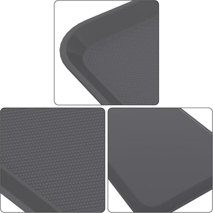 Boot Tray Indoor/Outdoor Utility Shoes Mat for Entryway, Multipurpose Pet Food Tray, Dog Cat Bowl Mat, Grey (Pack of 6)