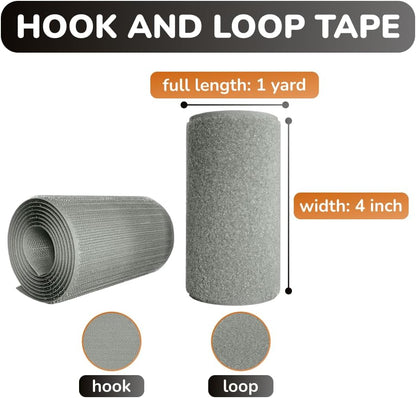 1 inch Black Hook and Loop Tape 1 Yd Self Adhesive Tape Sticky Back Heavy Duty Fastener Ideal for Window Fixing Net Carpets DIY Project Handmade Craft Home Office