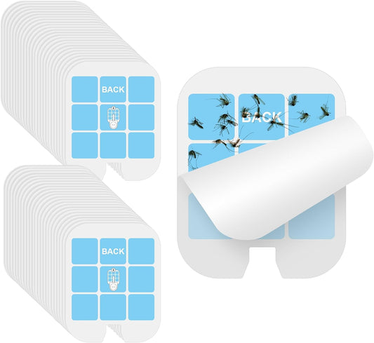 48 Pack Fly Trap Refill Glue Cards Compatible with Safer Home | replacement sticky glue boards for indoor fly traps,with strong adhesive for fruit flies,gnats and moths