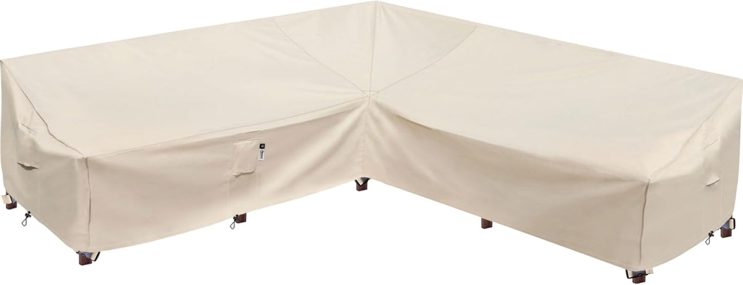 Patio Deck Box Cover, 63x30 Inch Fire Pit Covers with Straps and Handles, Waterproof Heavy Duty Outdoor Furniture Winter Cover for Keter, Suncast, Lifetime Container