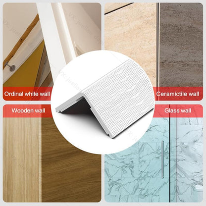Wall Corner Protector, Walls Edge Protector，Self-Adhesive Wall Corner Guards,PVC Double Side Edge Protector， Furniture Stairs Guard (Gray 2PCS 90cm/35.4in)
