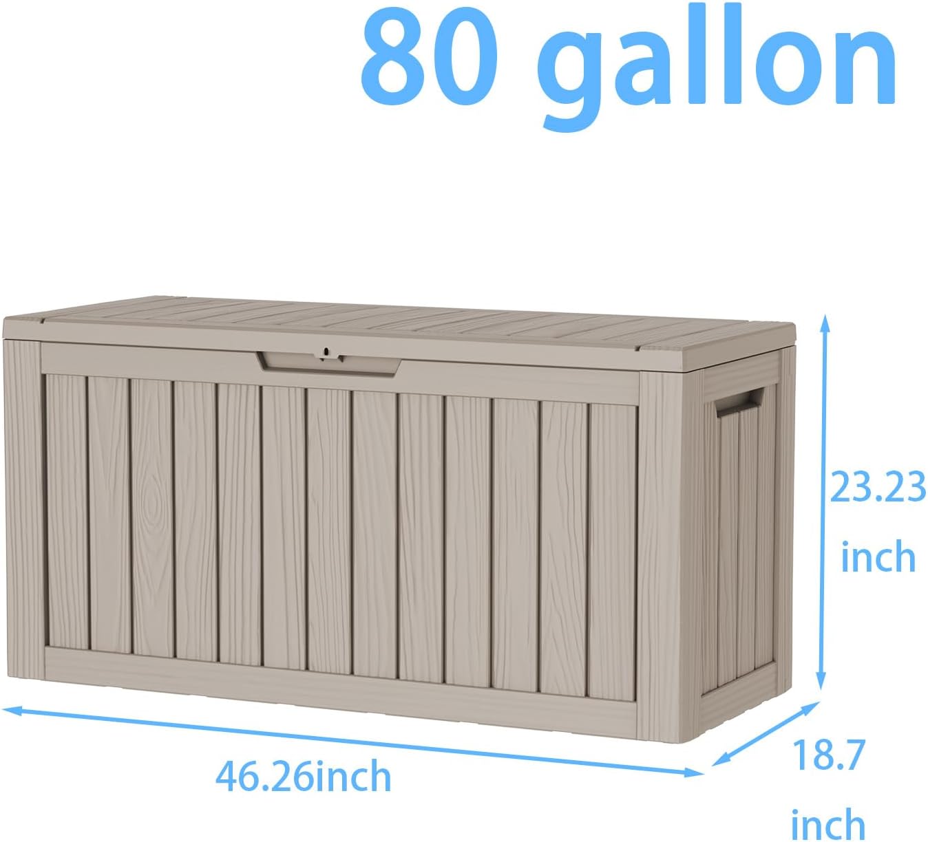 230 Gallon Large Outdoor Storage Box Waterproof, UV Resistant Resin Deck Box with Hydraulic Rod & Lockable Latch for Patio Furniture, Outside Storage Box for Garden Tools, Patio Cushions, Black