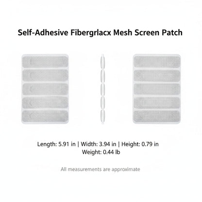 Self-Adhesive Fiberglass Screen Patch Kit for Windows and Doors, No Frame Removal Needed, Multicolor Mesh Repair