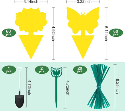 36 Pack Fruit Fly Traps for Indoors, Gnat Traps for House Indoor, Sticky Traps Fungus Gnats Killer for Mosquito and Flying Insects, Bug Pest Insect Catcher Killer for Houseplant