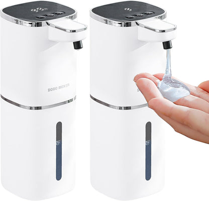 Automatic Foaming Soap Dispenser Touchless, USB Rechargeable Smart Hand Soap Dispenser, 9-Level Adjustable, 13.5oz/400mL,IPX5 Waterproof, Wall/Tabletop Kitchen Bathroom, Black