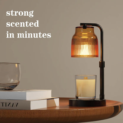 Candle Warmer Lamp with Timer Dimmer,Adjustable Height with 2 Bulbs,Birthday Gifts for Women,for Jar Candles Home Decor,Gold