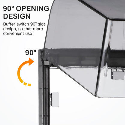 Cabilock Outdoor Outlet Cover Waterproof IP66, Single Gang Weatherproof Plug Case with Flip Lid, No-Drilling Self-Adhesive Socket Protector, Childproof Electrical Box for Bathroom, Kitchen and Patio,