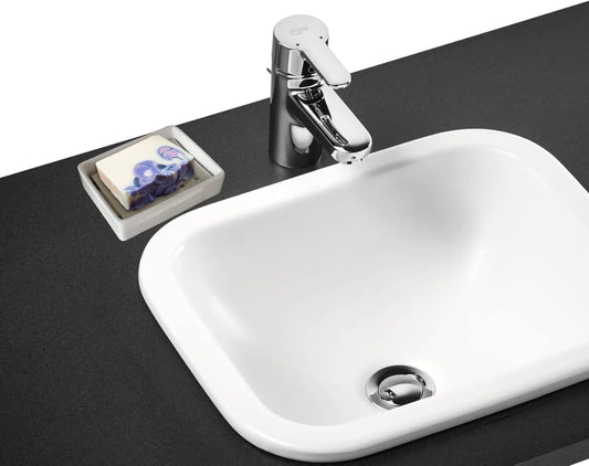 Ceramic Soap Dish Stainless Steel Soap Holder for Bathroom and Shower Double Layer Draining Soap Box