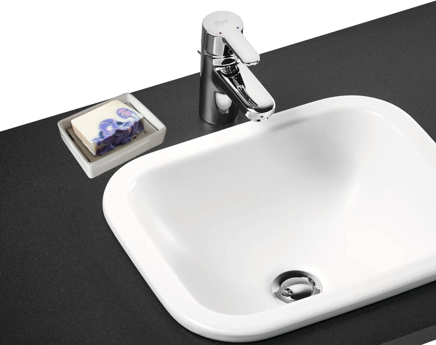 Ceramic Soap Dish Stainless Steel Soap Holder for Bathroom and Shower Double Layer Draining Soap Box