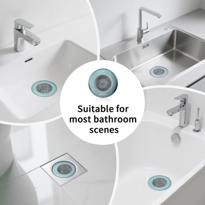 TRAPMATE Shower Drain Hair Catcher, 4.4" Easy Clean Bathtub Drain Hair Catcher, Anti-Slip Bath Tub Drain Protector, Upgraded 304 Stainless Steel Shower Sink Drain Cover for Bathroom (Patented Product)