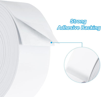 PATIKIL Weather Stripping Door Seal Strip, 3/8 Inch x 1/4 Inch x 32 Ft Self Adhesive Soundproof High Density Foam Tape Insulation for Door Window Air Conditioning, White - Colors A