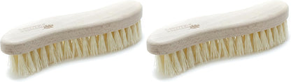 Konex Heavy Duty Scrub Brush - Old-Fashioned Wooden Design, Curved for Bathtubs, Wall and Floor Tiles - S-Shaped for Grime and Mildew Removal