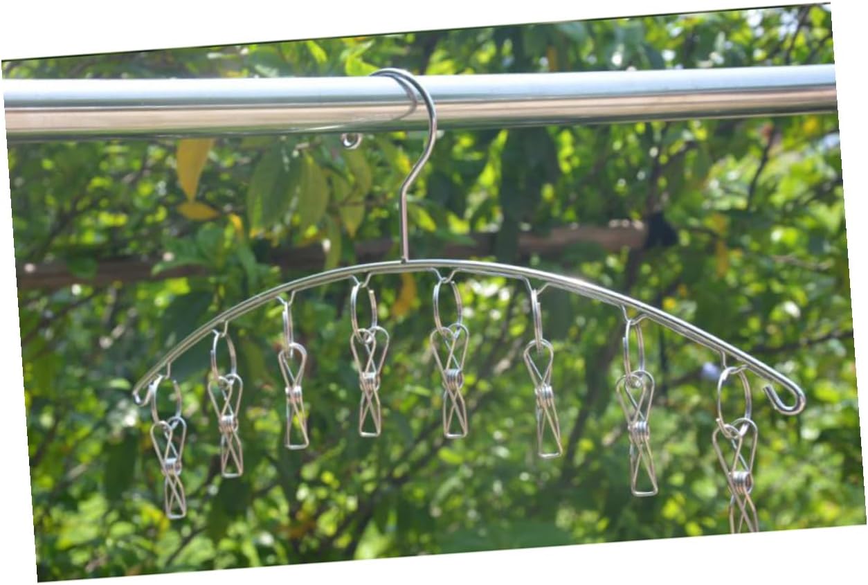 MAGICLULU Stainless Steel Laundry Hanger Clips with High Elastic Clips for Space Saving Drying of Bras Underwear Socks Towels Gloves Resistant Clothes Drying