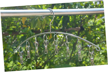 MAGICLULU Stainless Steel Laundry Hanger Clips with High Elastic Clips for Space Saving Drying of Bras Underwear Socks Towels Gloves Resistant Clothes Drying