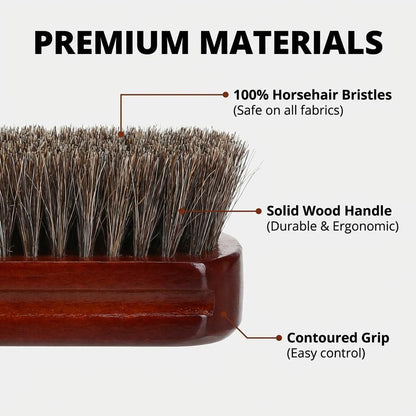 Lids Premium Horsehair Hat Brush - Soft Bristle Wood Handle Felt Hat Cleaner - Professional Hat Brush Cleaning Removes Dust Stains Pet Hair from Cowboy, Felt, Wool Fedoras, Baseball Caps & Snapbacks