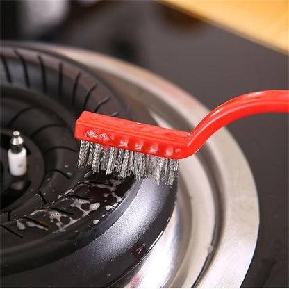 Cleaning Brush Home Kitchen Clean Wire Brush for Gas Stove Smoke Machine, Gap Cleaning Brush, Hard Bristle Crevice Cleaner Brush, Crevice Cleaning Tool, Wire Clean Brush Set,