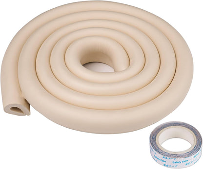 U Shape Foam Table Edge Protector for Baby,6.5 Ft/2m,Milky White | Foam Baby Proofing Safety Bumper Guard Strip, Corner Protectors For Kids, Suitable For Furniture Fireplace Desk