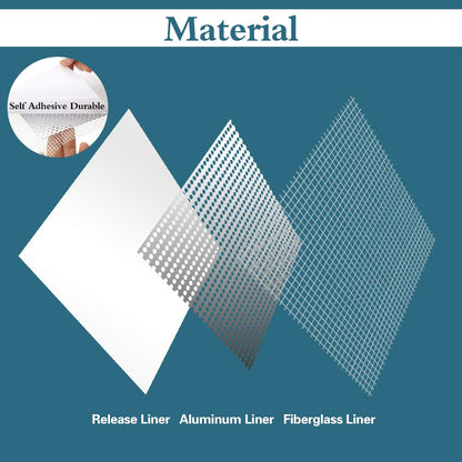 4'' by 4'' Drywall Repair Patch, 5 Pcs Wall Patch Repair Kit, Self Adhesive Wall Mesh Repair, Large Hole Patch for Drywall, Sheet Rock Patch, Aluminum Metal Sheetrock Ceiling Dry Wall Patch