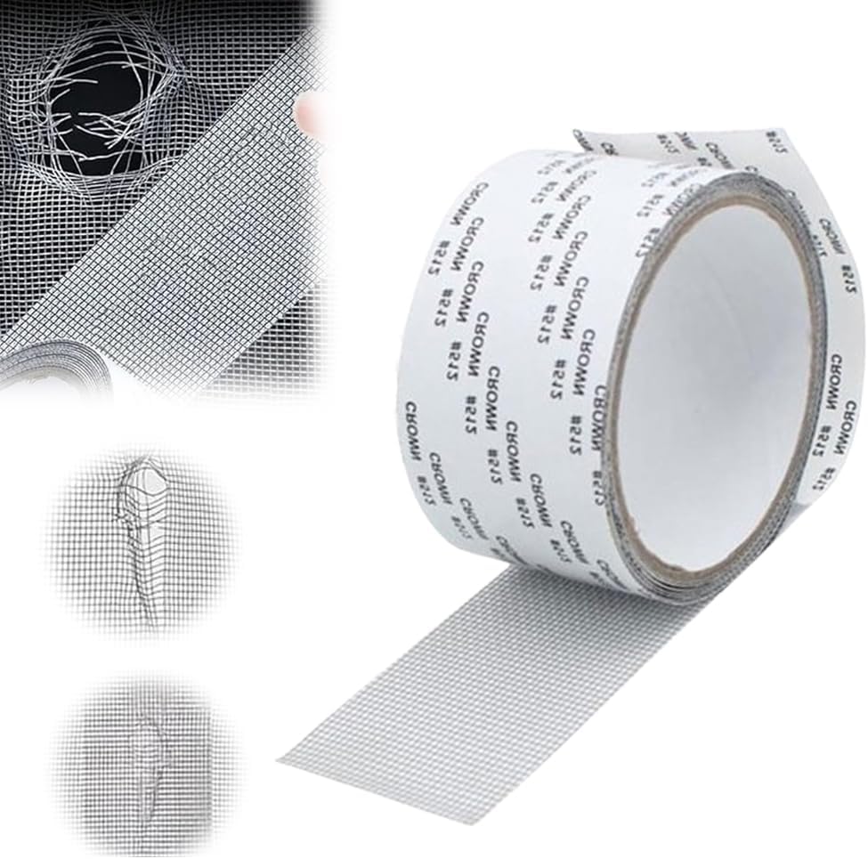 Moonboat Strong Adhesive Screen Repair Tape, 2024 Upgraded 2" x 80" Screen Repair Kit, Creative Screen Repair Tapes, Household Self-Adhesive Screen Window Repair Patch for Windows(Grey,1pcs)