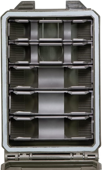 Thyrm CellVault-5M Modular Battery Storage for CR123, 18650, 18350, CR2032 Batteries with Movable Inserts, Made in USA