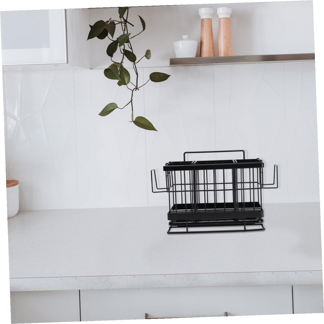 Outanaya 1pc Wall-mounted Adjustable Stainless Steel Rag Storage Rack Sponge Drain Basket for Kitchen and Bathroom Easy to Install Organizer for Cleaning Cloths and Utensils