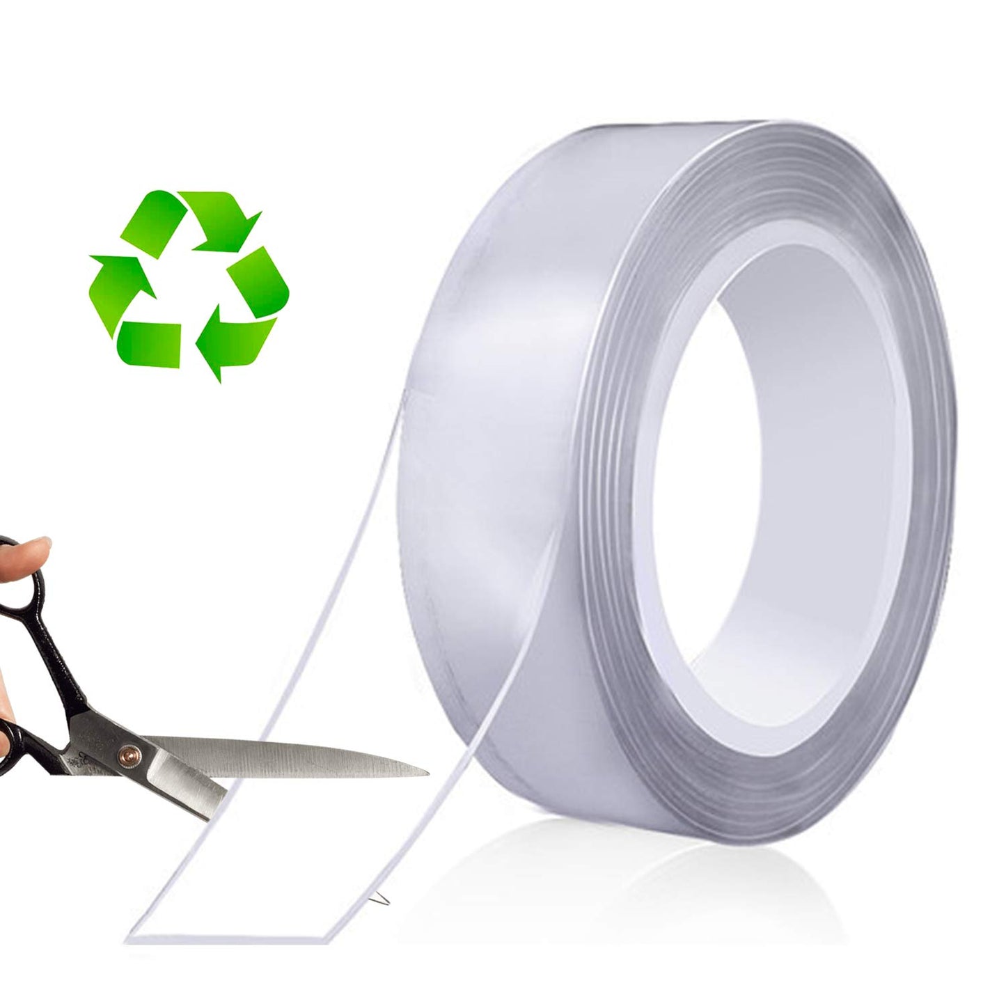 Nano Double Sided Tape Heavy Duty, 16.4FT Multipurpose Strong Mounting Tape, Reusable Removable Washable Traceless Gel Grip Adhesive for Carpet, Poster Sticky Wall, Home, Office Decor.