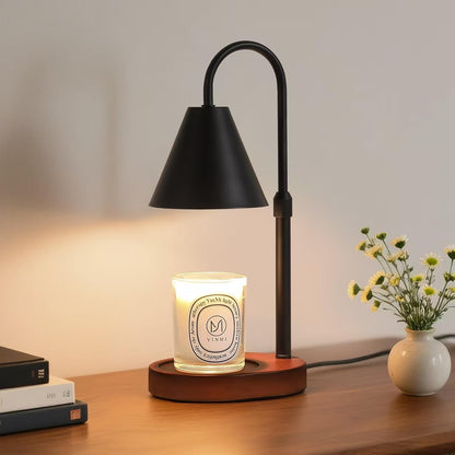 MEIXISUE Candle Warmer Lamp with Timer and Dimmer,Electric Gold Light Gifts for Women Melt Wax Warmer Lamp with 2 Bulbs for Candle Jars House Warming New Home Decor Bedroom