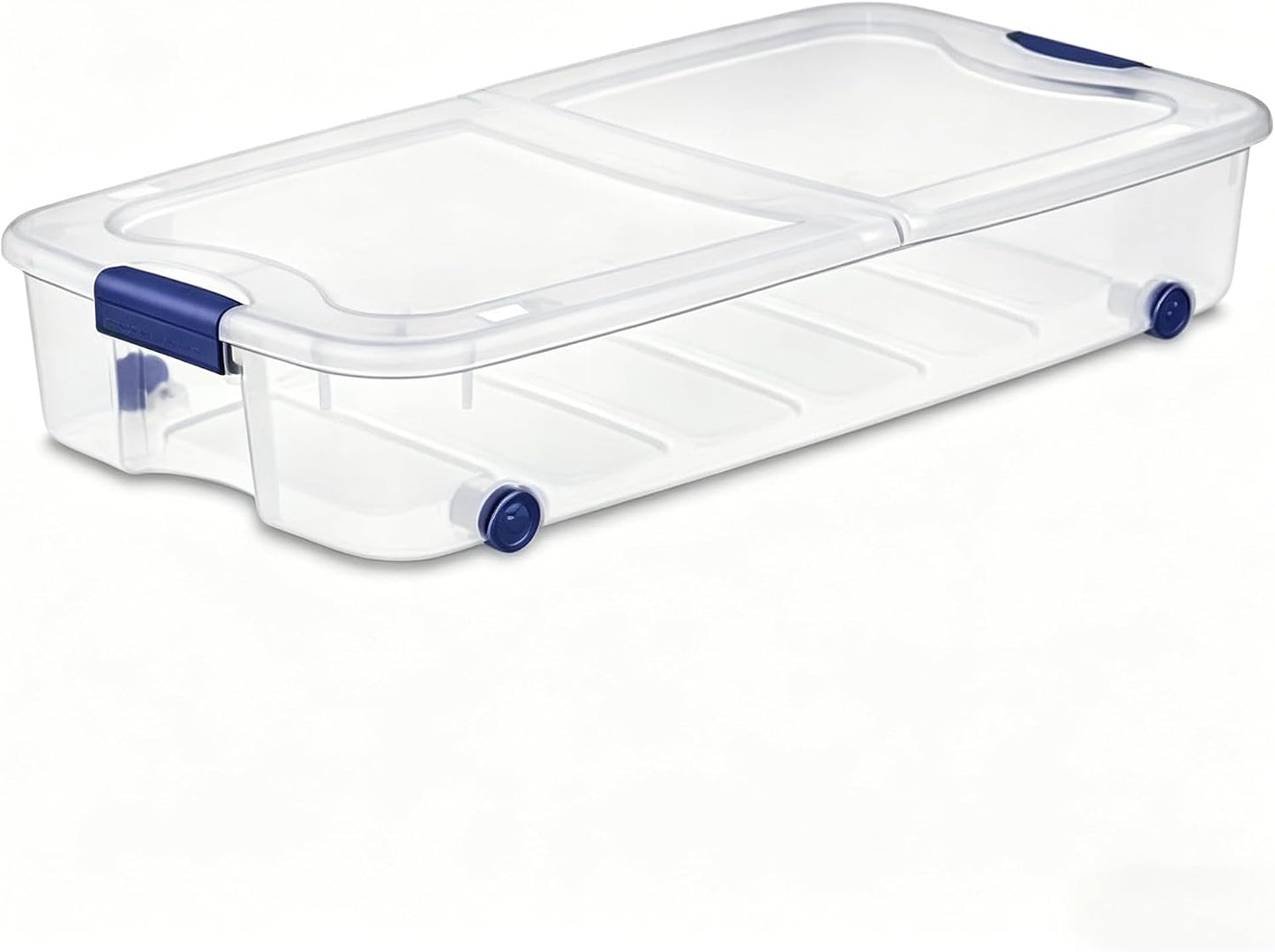 66 Quarts of Transparent Plastic Storage Box, with A Lockable Lid, Large Capacity Storage Box, Stackable and Durable, Suitable for Bedrooms, Garages, Tool Rooms, and Office Organization