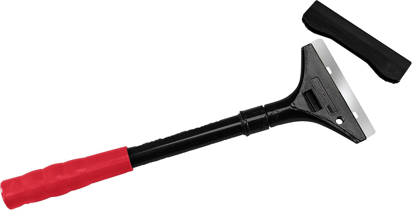 ALLWAY GTS-G Glass & Tile Scraper with Snap-On Blade Guard, 4" | Soft-Grip Handle, Easy Blade Change
