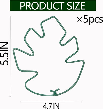 Yohsnor Monstera Plant Stem Support System - 5 Piece Set (5.5x4.7in) | Durable Plant Support Stakes for Climbing Plants & Fishbone Cactus | Ideal Leaf Stabilizer for Indoor Plants & Monstera Care