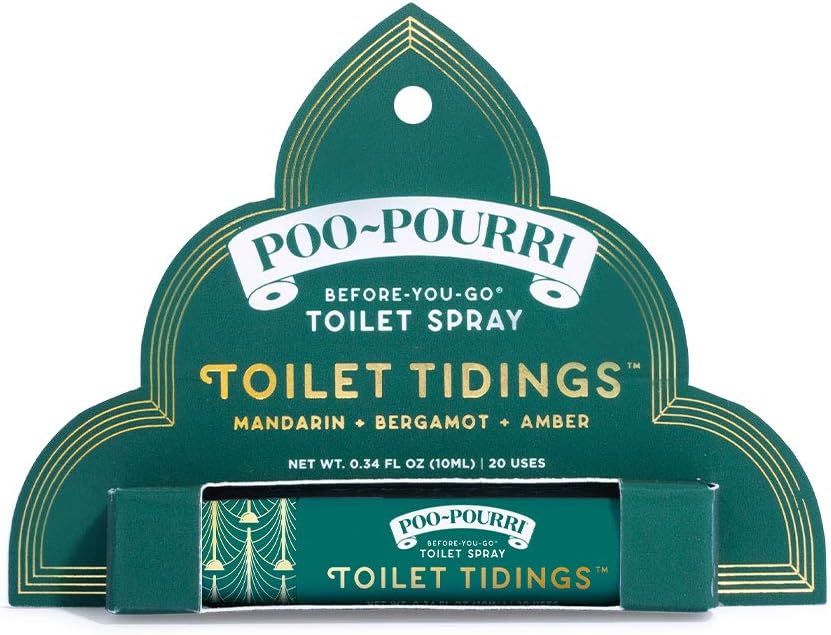 Poo-Pourri Before-You-Go Toilet Spray, Bamboo Rain, 2 Fl Oz, Up to 100 Uses, Bathroom Odor Deodorizer with Essential Oils for Home or Work, Travel Essentials, TSA Approved Size, Bamboo & Fresh Grass