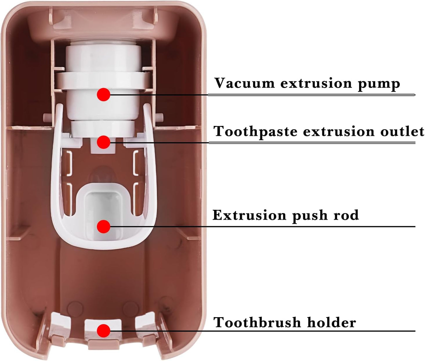 2 Slot Toothbrush Holder and Toothpaste Dispenser Wall Mounted, Automatic Toothpaste Squeezer, 2 in 1 Tooth Brush Toothpaste Organizer for Shower (Grey)