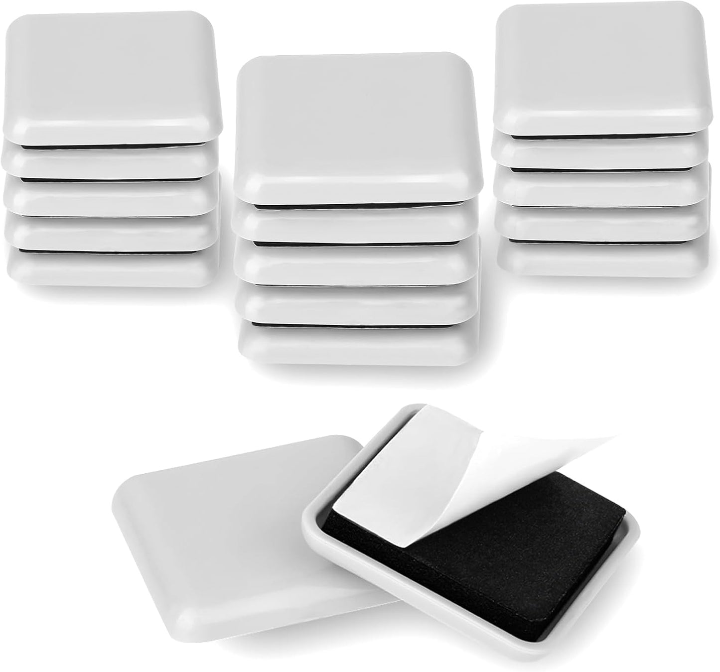 16pcs Easy Gliders for Furniture 1.5 inches Self Adhesive Beige Furniture Sliders Reusable Moving Pads Moving Men Sliders Furniture for Carpet and Hardwood Floors Moving Furniture
